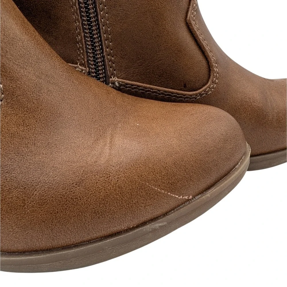 Sonoma Ankle Boots Brown Zipped Memory Foam Goods For Life Girls Thirteen SEE